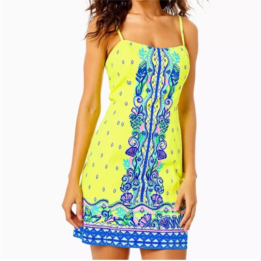Lilly Pulitzer Shelli Stretch Shift Dress in the Pineapple Rivera print.